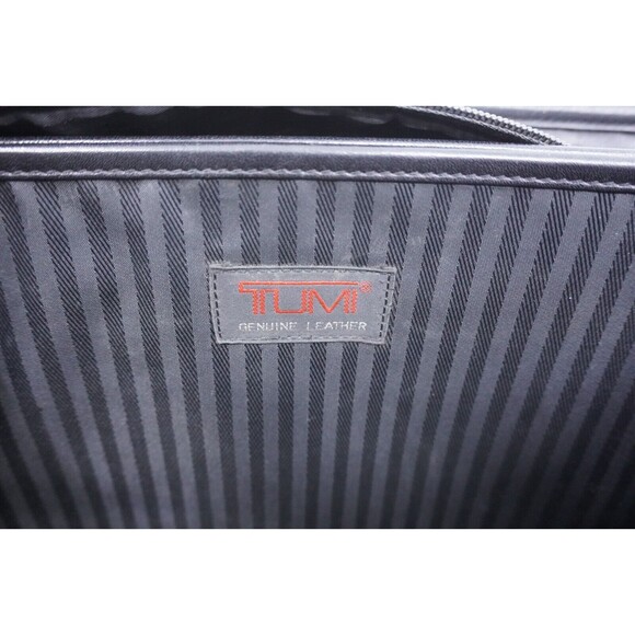 Tumi Alpha 96141D4 All-Leather Expandable Briefcase Shoulder Messenger Bag PC - Picture 6 of 8